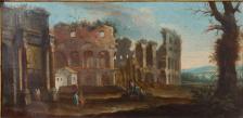 Dipinto: Coppia di vedute: Il Colosseo e l'Arco di Costantino (I)